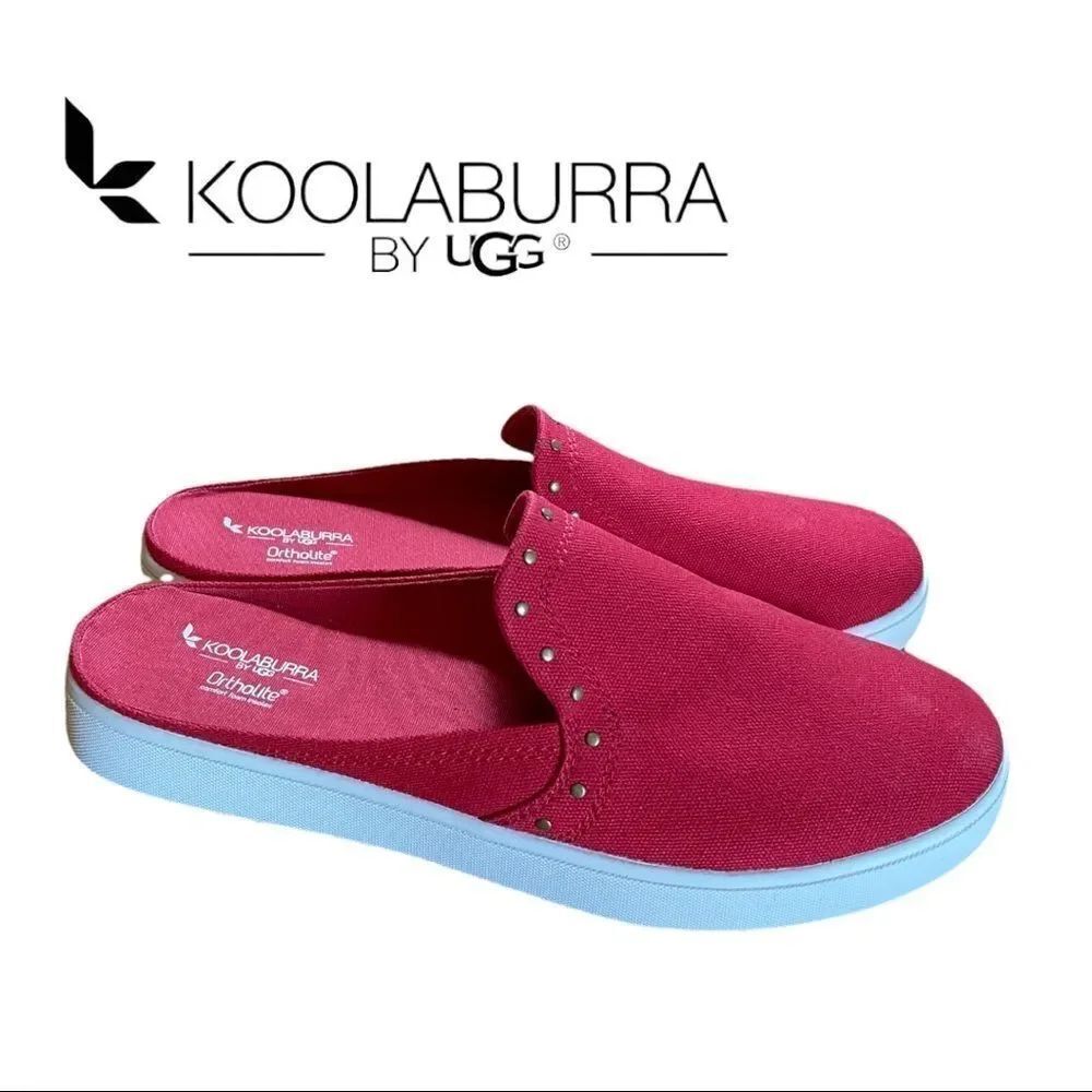 New in Box Koolaburra by Ugg Low Top Slip-on Red Darcee Sneakers Mules 9.5